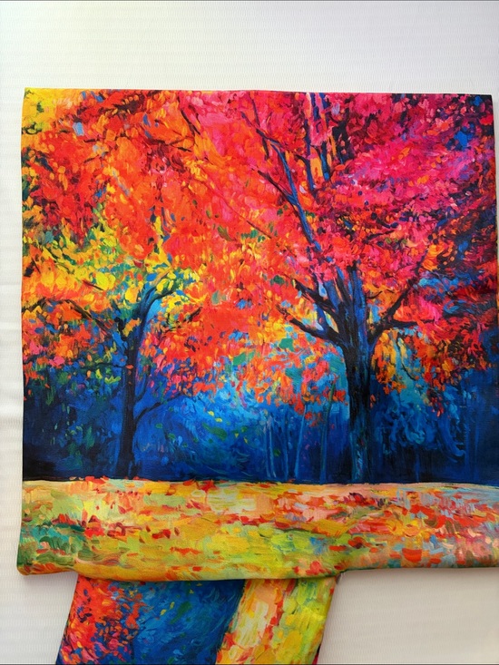 Other - 2 shams Vibrant Autumn Trees Pillow Covers- Red, Orange & Blue
16”x 16”